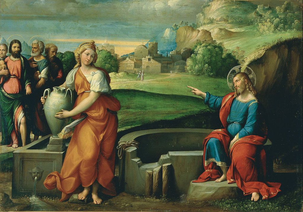 Cristo e la Samaritana, Benvenuto Tisi detto il Garofalo. Galleria Borghese