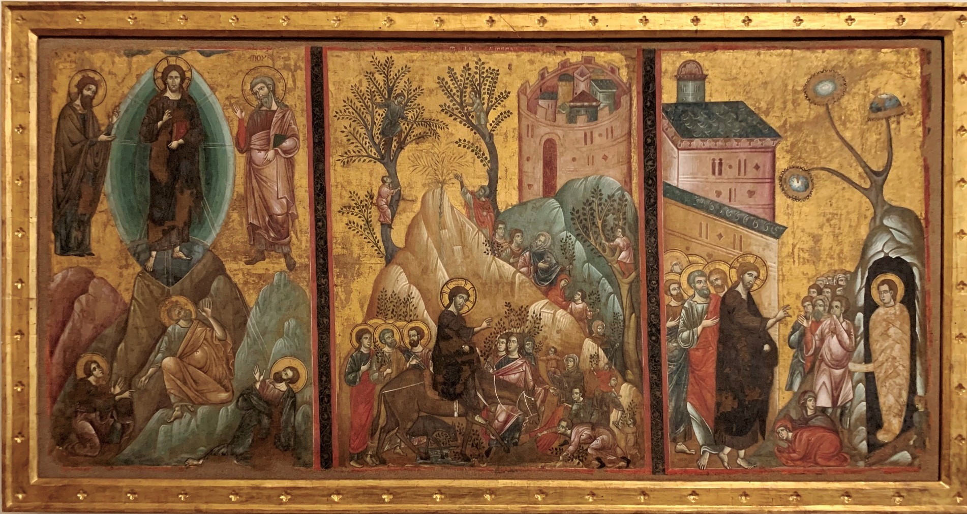 Guido da Siena. Trasfigurazione, entrata di Cristo a Gerusalemme e resurrezione di Lazzaro