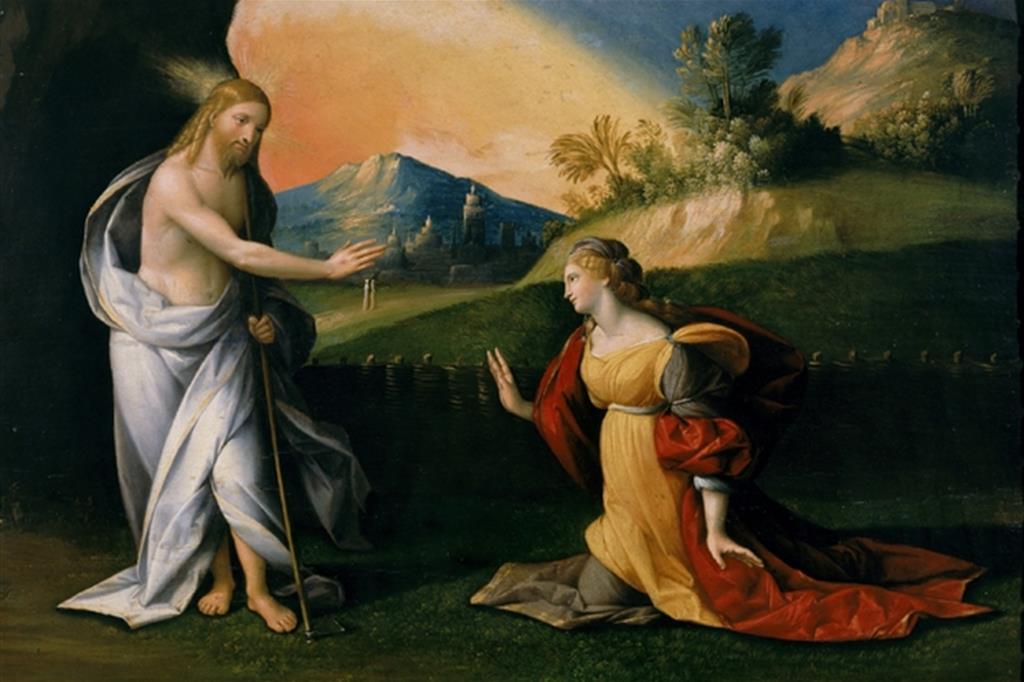 Noli me tangere. Cristo risorto appare alla Maddalena. Benvenuto Tisi da Garofalo - Ferrara, Pinacoteca Nazionale.